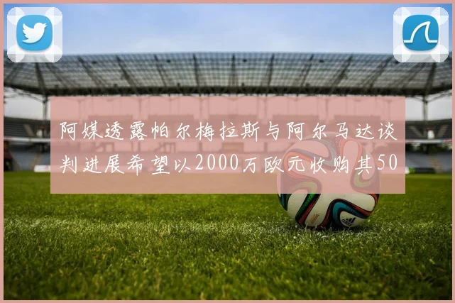阿媒透露帕尔梅拉斯与阿尔马达谈判进展希望以2000万欧元收购其50所有权